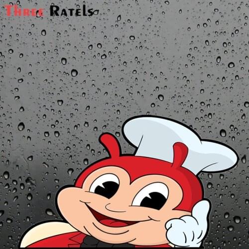 FC267 3D JOLLIBEE Anime Peeker Car Stickers On Motorcycle Suitcase Home Decor Phone LaptopVinyl Decal