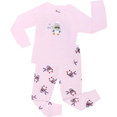 Long Sleeve Cotton Animal Cartoon Girls Kids Baby Children Pajamas Sets Girl Pajamas Children 2 3 4 5 6 7 8 Years