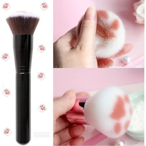 NEW Soft Cute Cat Claw Paw Makeup Brushes Fibre +Aluminium +Wood Kawaii Foundation Powder Concealer Blush Brush Lasting Tool
