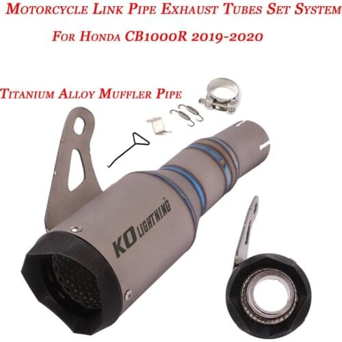 Motorcycle Link Pipe Exhaust Tubes Set Replace Original Muffler Titanium Pipe Lossless installation For Honda CB1000R 2019 2020