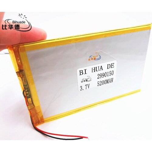 Li-po 3.7V,5200mAH (polymer lithium ion battery) Li-ion battery for tablet pc 7 inch 8 inch 9inch 2990150