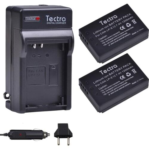 LP-E12 LP E12 LPE12 Li-ion Battery + Single Charger Charger for Canon EOS M50, EOS M100,100D Kiss X7 Rebel SL1 Camera