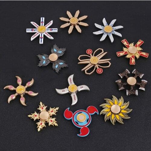 Cartoon Anime Fidget Spinner Metal Zinc Alloy Shuriken Darts Weapon Shape Hand Spinner Stress Relief Fidget Toys for Children
