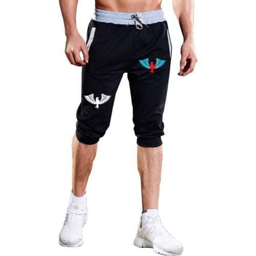 Mens workout running shorts Soft 3/4 Trousers gym Joggers Short Sweatpants men sport Shorts
