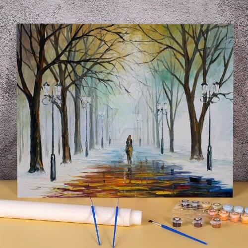 Oil Painting Style Paint By Numbers Complete Kit Acrylic Paints 50*70 Painting On Canvas Home Decor Adults Handiwork Drawing