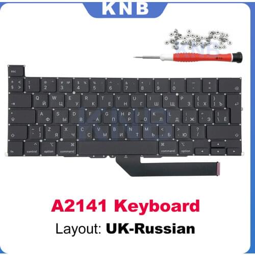 New A2141 Keyboard Russian RU for MacBook Pro Retina 16" A2141 2019 Year