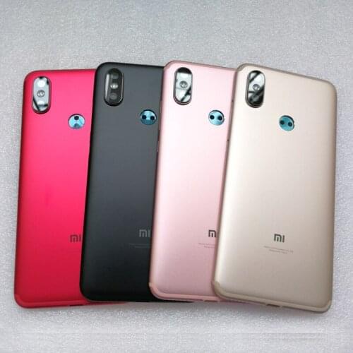 New For Xiaomi 6X/M6X/Mi6X Spare Parts Back Battery Cover Door Housing + Side keys +Camera Flash Lens Replacement