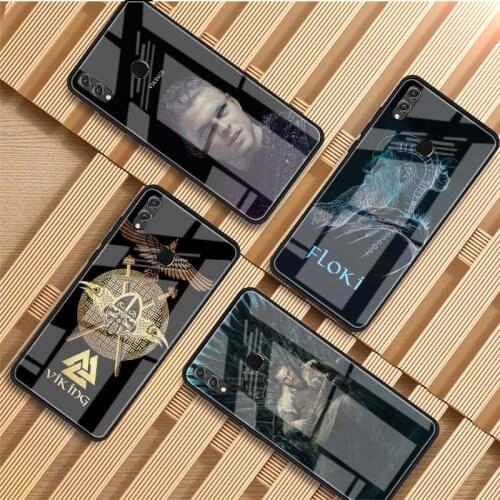 Ragnar Lothbrok Vikings DIY Luxury Tempered Glass Phone Case For Huawei P20 P30 P40 Lite PRO Mate 20 30 Lite Pro Cover shell