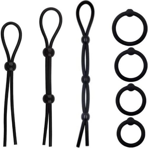 Adjustable Penis Ring Rope For Adults Men Sex Toys For Man Reusable Penisring Locking Sex Toys Couple For Delaying Ejaculation