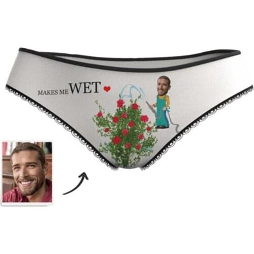 Sexy photo panties Custom Face Name underwear personalised bridal shower funny gift honeymoon Property of girlfridend Lingerie