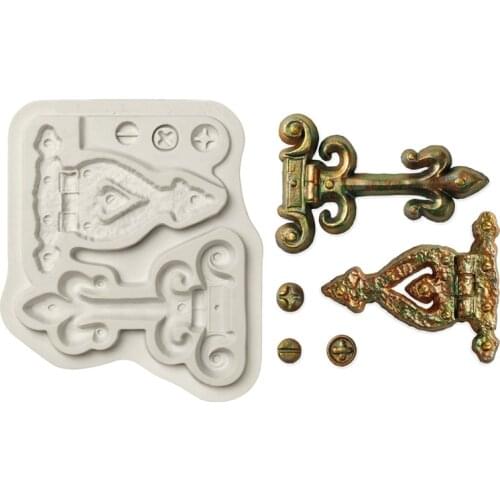 Hinges and Screws Mould Silicone Mold Fondant Cake Decorating Tools Chocolate, Gumpaste Mold, Sugarcraft, Kitchenware