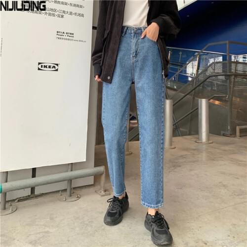 High Waist Loose Straight Jeans Women Denim Pants 2021 Spirng Autumn Female Casual Harem Pant Jeans Trouses Plus Size 4XL Mujer