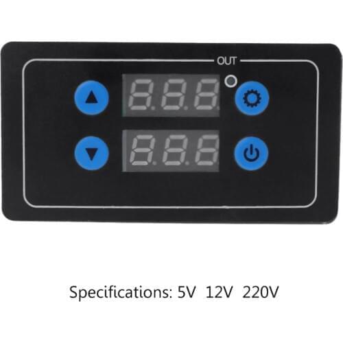 0.1s - 999h Countdown Timer Programmable Cycle Control Module Time Dalay Relay 5V/12V/220V Optional Voltage