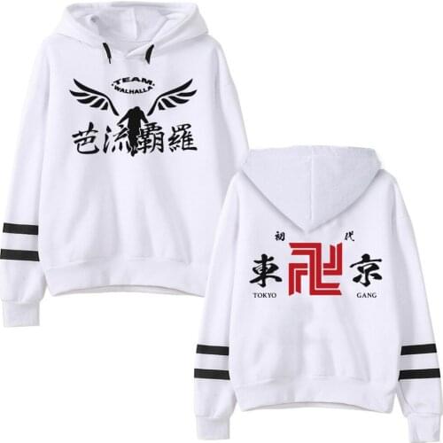 Tokyo Revengers Hoodies Men Women Long Sleeve Sweatshirt Anime Cosplay Manga Loose Oversize Solid Hooded Pullover Sweater 2021