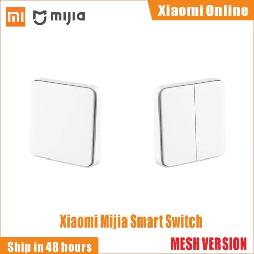 2020 Newest Xiaomi Mijia Smart Wall Switch Live Line Version Wall Switch OTA Upgrade Smart Linkage Works For Mihome Mijia App