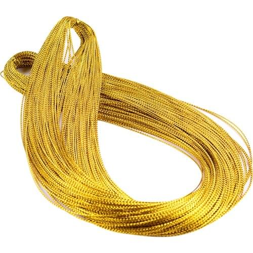100m Rope Gold Silver Cord Gift Packaging String Metallic Jewelry Thread Cord DIY Tag Line Bracelet Making Labels Mark Lanyard