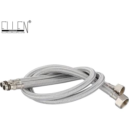 Vidric 60cm Plumbing Hose 1 Pair G1/2" G3/8"Stainless Steel Flexible Cold / Hot mixer Faucet Water Supply Pipe Hoses Bathroom Pa