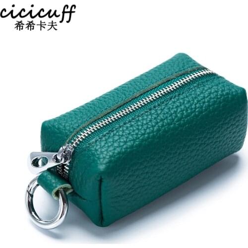 Women Key Keeper Cover for Genuine Leather Car Key Wallets Men Keys Holder Housekeeper Leather Keys Organizer Zipper Coin Purse