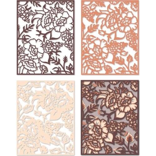 3pcs/set Layered Elegant Flower Cluster Metal Cutting Dies Stencil For Paper Cards Crafts Album Embossing Making Template 2020