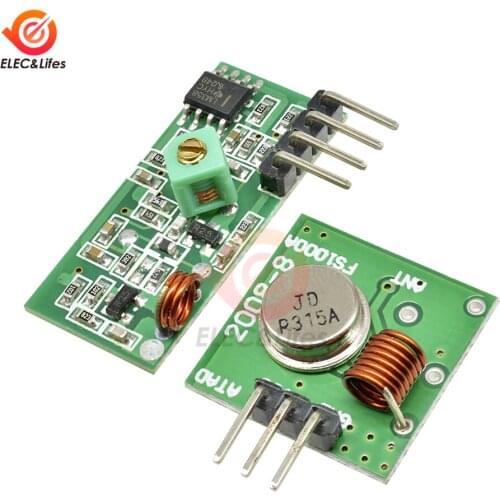 315Mhz 433Mhz RF Wireless Transmitter Module and Receiver Kit 5V DC 433MHZ Wireless For Arduino Raspberry Pi /ARM/MCU WL