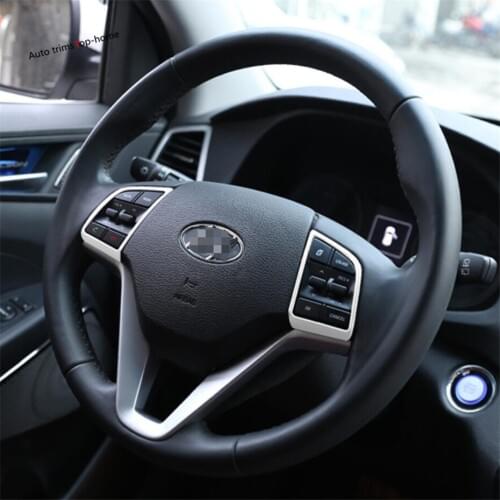 Car Steering Wheel Decor Frame Cover Kit Trim For Hyundai Tucson 2016 - 2020 ABS Matte / Carbon Fiber Look Interior Accessories