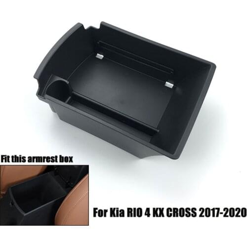 Automobile Armrest Storage Box For KIA RIO 4 KX CROSS 2017-2020 Center Console Container Storage Organizer car Accessories
