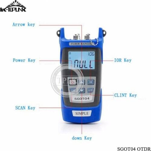 Free shipping OTDR SGOT04 60KM Fiber find fault tester 1310/1550nm Optical time domain reflectometer with VFL FC/SC Connector