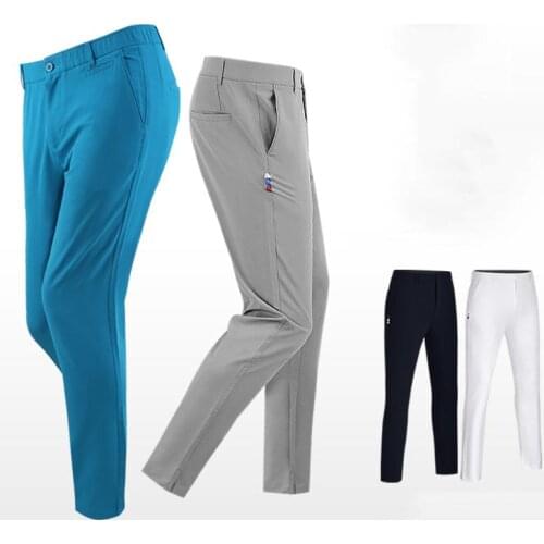 Golf Trousers for Mens Pants 2020 Autumn Sports Clothes High Elastic Golf Apparel Team Outdoor Thin Plus Size 3XL 92%Polyester