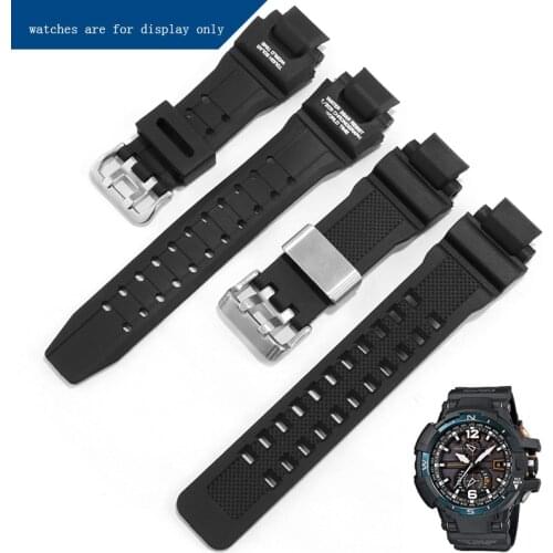 CICIDD Silicone Watchband Replacement Belt For C-asio GW-A1100 G-1400 GW-4000 GA-1000 Rubber Strap Black Bracelet