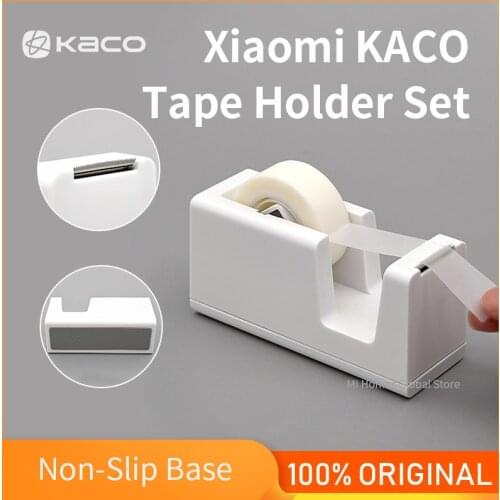 Xiaomi Kaco Tape Dispenser Non-Slip Base Tape Cutter Holder With 2 Rolls Tapes Stationery For Office School Home