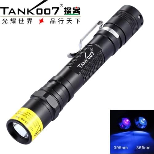 TANK007 AA02 3W 365nm LED Flashlight UV Light japan flashlight professional portable fluoresce by AA Battery