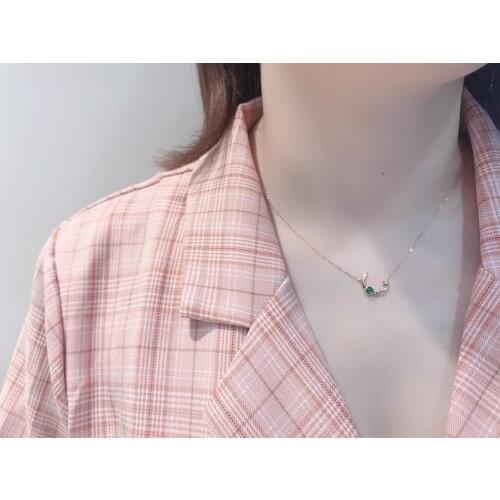 JL516 Solid 18K Yellow Gold Nature 0.56ct Green Emerald Pendants Necklaces for Women Fine Jewelry for Women Gifts