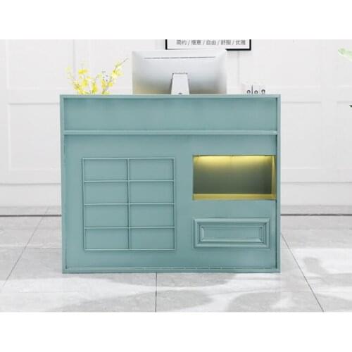 Milk tea shop dessert shop small reception desk contracted paint front desk shop creative European shoes store clothing store ba