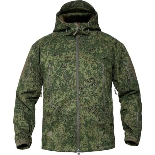 S-5XL Mens Military Camouflage Tactical Jacket Men Soft Shell Fleece Waterproof Windbreaker Winter Army Hooded Coat Plus Size