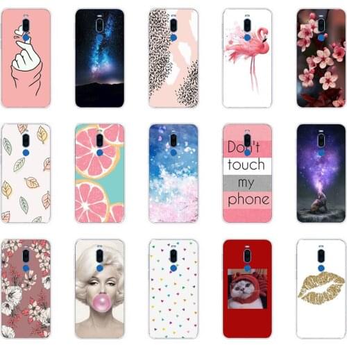 For Meizu X8 M8 Lite Case Soft TPU Silicon Back Cover For Meizu X8 Case M8 Lite Rose Print Phone Case Coque Para Pro 7 Plus