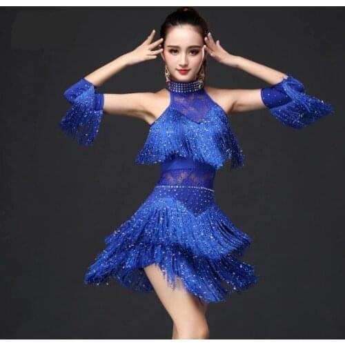 New Latin Dance Dress Women/Girls/Lady New Sexy Fringe Salsa/Ballroom/Tango/Cha Cha/Rumba/Samba/Latin Dresses For Dancing
