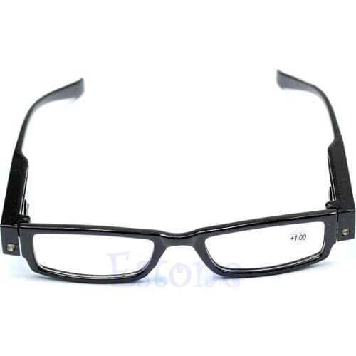 Light UP Multi Strength Eyeglass LED Reading Glasses Spectacle Diopter Magnifier 2XPC