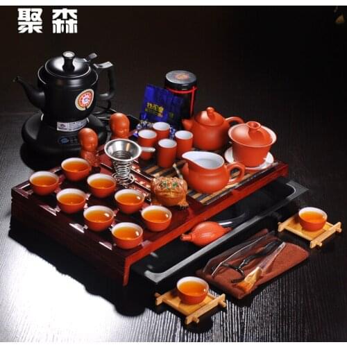 Poly Sen kettle tea set of purple cup teapot tea sets tea wood special offer