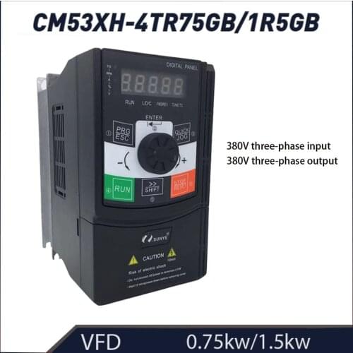 VFD frequency converter 0.75KW/1.5KW 380V three-phase input CM530H-4TR75GB/1R5GB engraving machine spindle motor speed controlle
