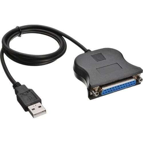 Durable Printer Adapter Cable 25 Pin Parallel Port To USB 2.0 Printer Cables Portable USB To Parallel Adapter