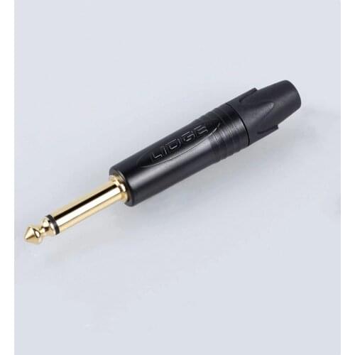 50pcs new HI quality NP2X/NP2X-B LP2X/LP2X-BG PLUG Mono Professional 2 Pole 6.35 mm 6.5mm Stereo Jack Plug Neutrik 6.35mm jack