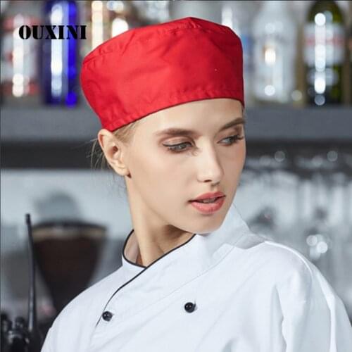 Chef Hat/Bar Cap quality waiters working hat for men and women in the kitchen fun chef toque classic flat caps