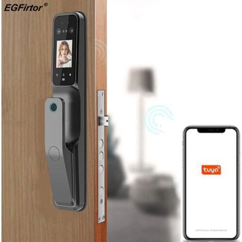 3D Infrared Face Recognition Smart Door Lock Fingerprint Password IC Card Home Electronic Wifi Tuya Smart Locks With Camera