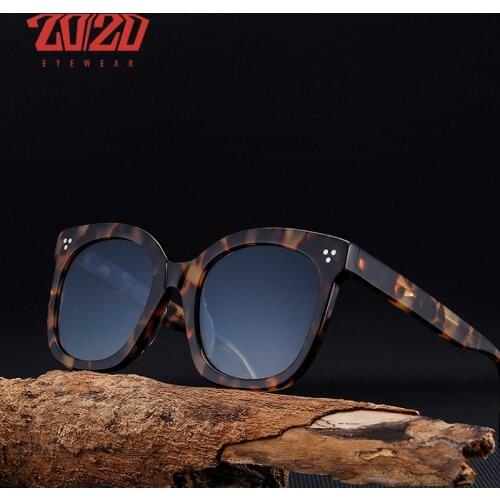 20/20 Brand Fashion Polarized Sunglasses Women Men Acetate Classic Sun Glasses Driving Unisex Eyewear Oculos AT8048