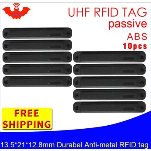 UHF RFID anti metal tag 915m 868mhz 13.5*21*12.8mm 10pcs free shipping durable ABS small handcart smart card passive RFID tags