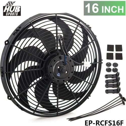 16" Universal 12 V 150W Slim Pull Racing Electric Radiator Engine Cooling Fan HU-RCFS16F