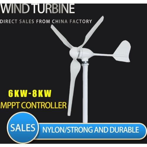 Factory price 6000w Wind Turbine Generator With Waterproof Wind Controller for Home Use Low Start-up Windmill Speed
