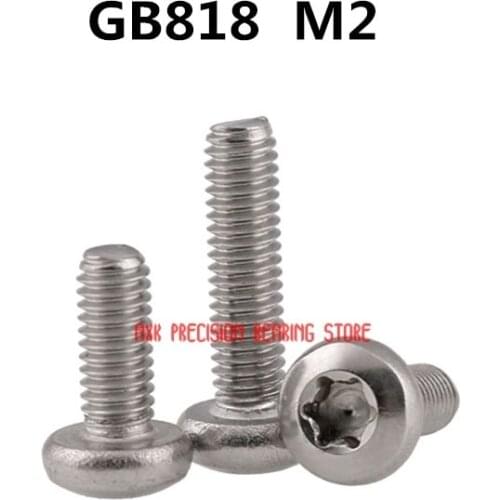 Wood Screws 100pcs Gb818 M2 304 Stainless Steel Phillips Cross Recessed Pan Head Screw M2*(3/4/5/6/8/10/12/14/16/18/20/22/25)