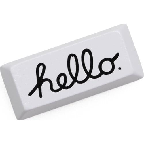 Hello Enter Artisan Keycap CNC anodized aluminum Compatible Cherry MX switches Cherry Profile White Dispensing Tech