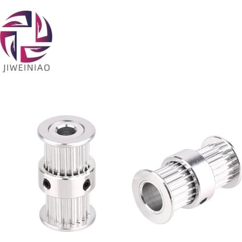 GT2 20tooth Timing Pulley Double Round-Headed Synchronous Wheel Gear 20 teeth For Belt 3D Printer Parts 2GT Screw Aluminum Part